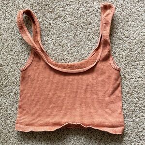 Free People Ribbed Orange Sports Bra